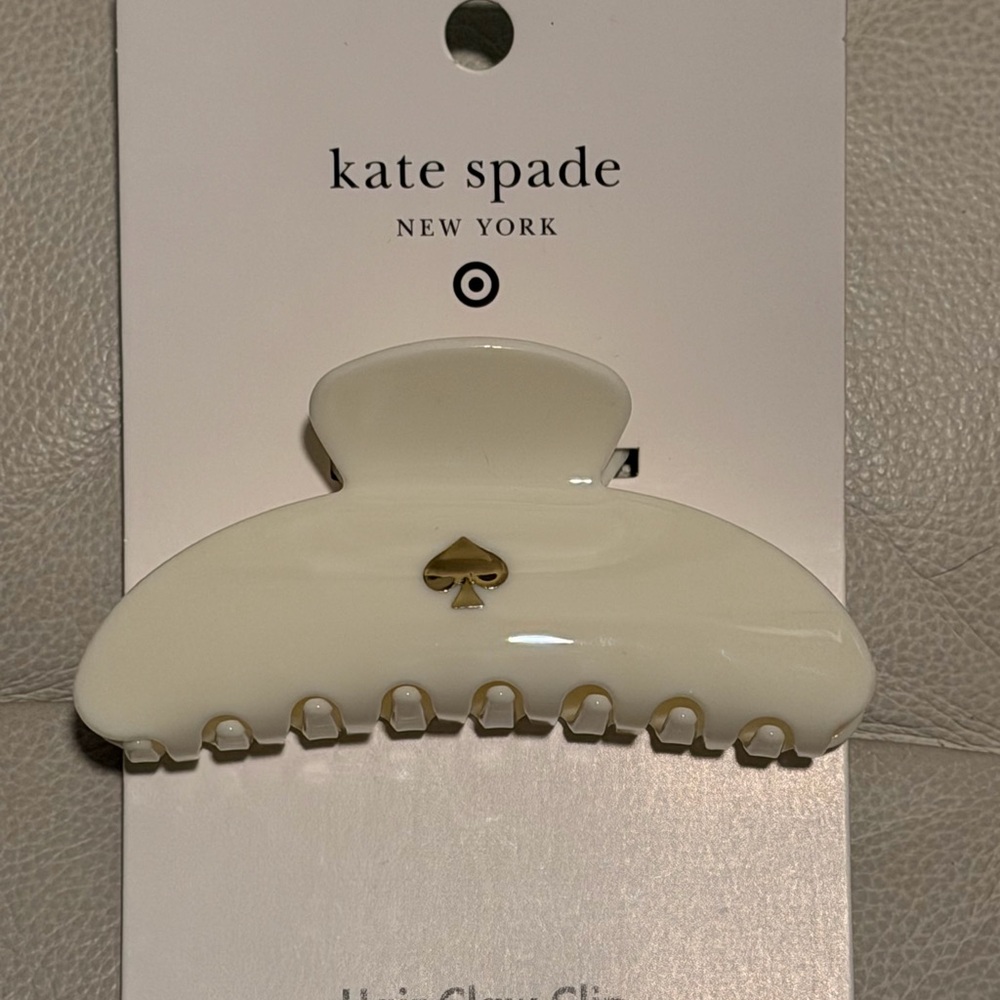 Kate Spade Ivory Hair Clip with Gold Accent